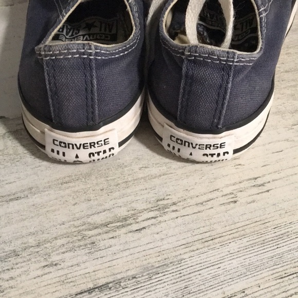 Converse All Stars youth blue-gray with white lace up sneakers size 11.5 childs - Picture 3 of 5